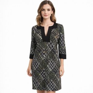 Trina Turk Houndstooth Animal Print Dress Size 2